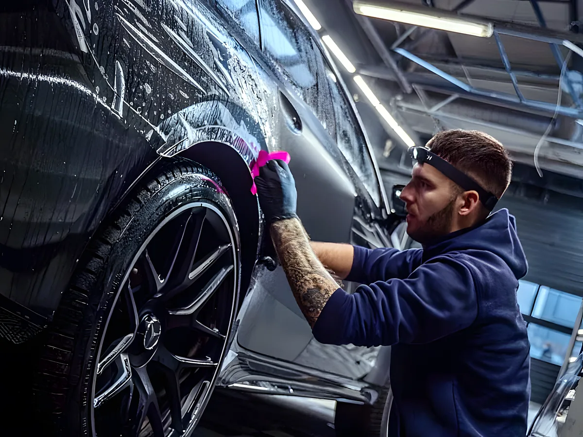 ML AUTO meistras valo juodo automobilio ratą